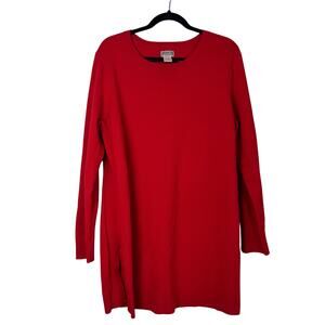 Duluth Trading Co. Red Long Sleeve Tunic Sweater XXL Women’s CoolMax Casual
